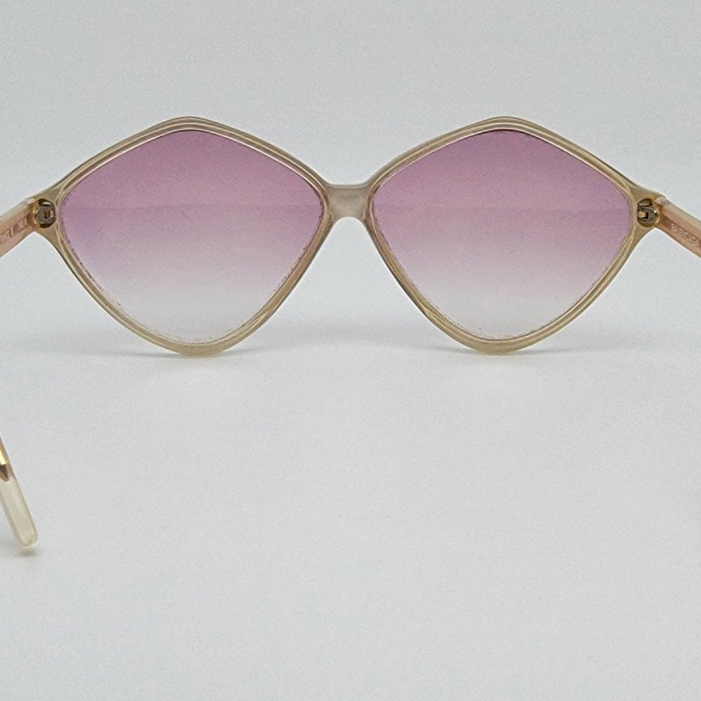 Balenciaga 2406 Black White Crystal Frame Pink Gradient Lens Sunglasses France - Picture 4 of 14